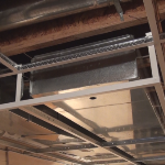 Basement ductwork boxout using drop ceiling material